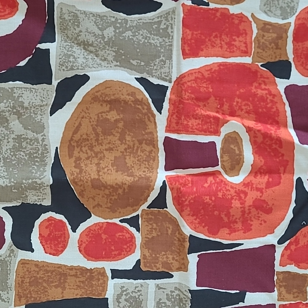 VINTAGE ABSTRACT PRINT FABRIC - Picture 3 of 6